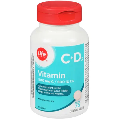 Vitamin C+D3 500mg C/ 500 IU D3