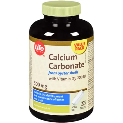 Calcium Carbonate 500mg  with Vit D3 200IU