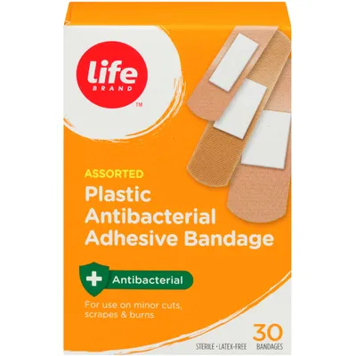 Plastic Antibacterial Adhesive Bandage, Assorted