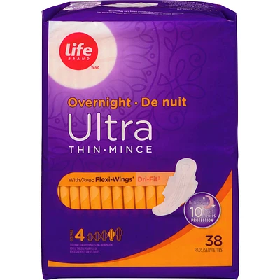 Life Ultra Thin Overnight With Flexi-Wings® 38