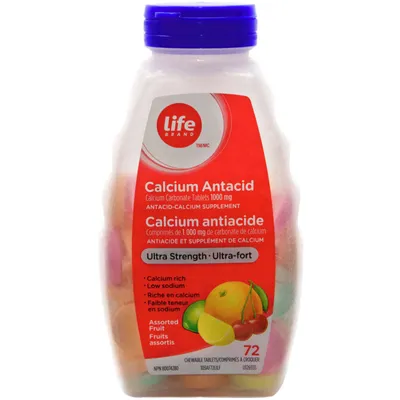 Lb Us Calcium Antacid Fruit 72ct