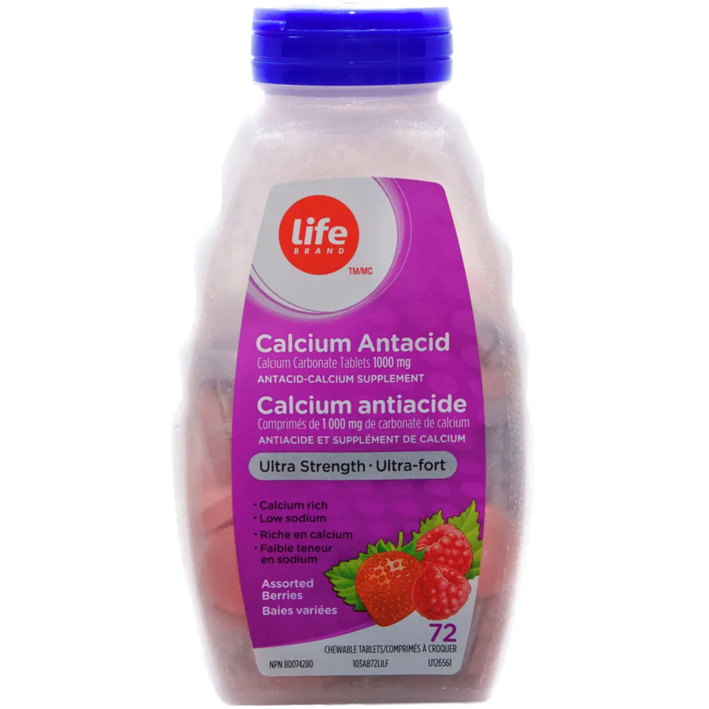 Lb Us Calcium Antacid Berry 72ct