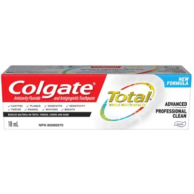 Colgate Total Advanced Professional Clean Toothpaste, 18mL, Trial Size