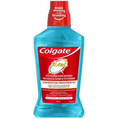 Colgate Total 12HR Protection Mouthwash Peppermint Blast, 500mL