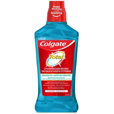 Colgate Total Gum Health Clean Mint Alcohol Free Mouthwash , 1 L