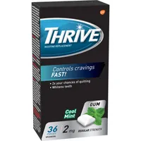 Thrive Gum 2mg Regular Strength Nicotine Replacement Cool Mint count