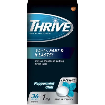 Thrive Lozenges 1mg Regular Strength Nicotine Replacement Mint count