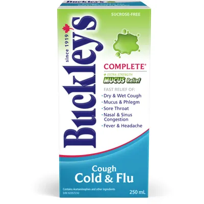 Buckley's®  Mucus Relief Cough Cold & Flu Syrup Sucrose-Free 250mL