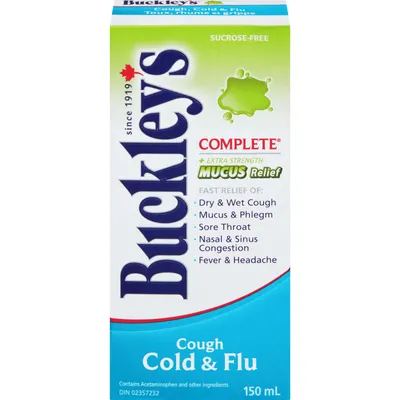 Buckley's®  Mucus Relief Cough Cold & Flu Syrup Sucrose-Free 150mL