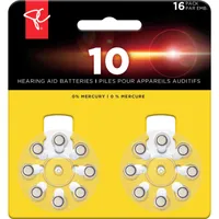 Size 10 Hearing Aid Batteries 16-Pack