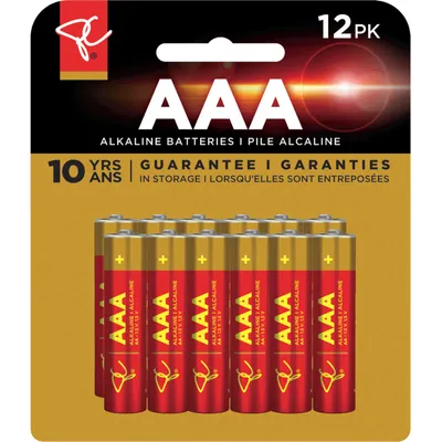 Long Life Alkaline AAA Batteries -Pack
