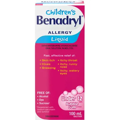 Children's Liquid Allergy Medicine, Bubblegum