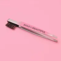 Slant Tweezer & Brow Brush custom-designed brow tool