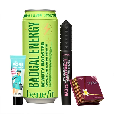 BADgal Energy mascara, pore primer & bronzer trio