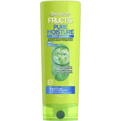 Fructis Pure Moisture Hydrating Conditioner, for 72 hours of moisture for Dry Hair and Scalp, with Hyaluronic Acid and Cucumber Water