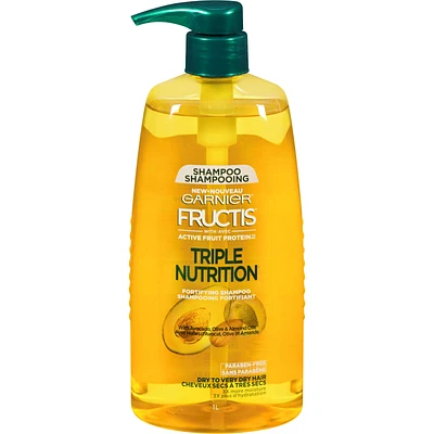 Garnier Fructis Triple Nutrition Shampoo, 1 L