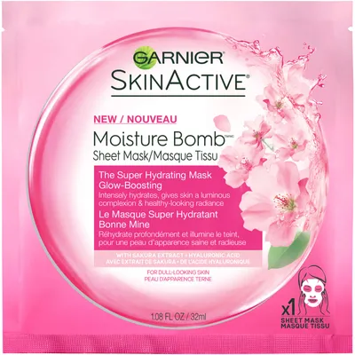 Moisture Bomb Super Hydrating Sheet Mask for Glow-Boosting, by Garnier