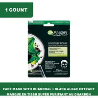Super Purifying Charcoal Sheet Mask with Algae Extract, by Garnier