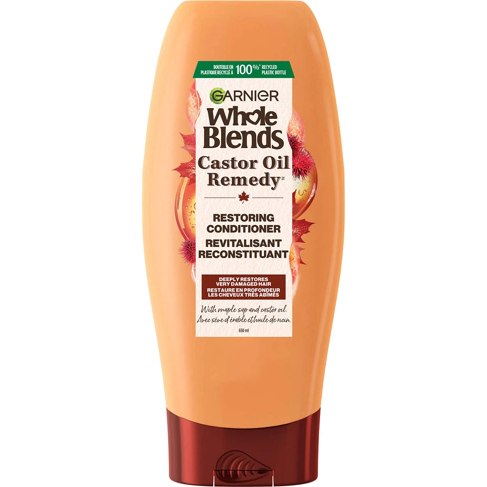 Garnier Whole Blends Castor Oil Remedy Conditioner, 650 mL