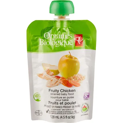 Strained Baby Food  Fruity Chicken