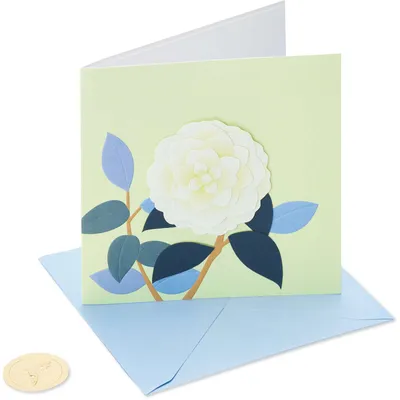 Papyrus Blank Card (White Rose)
