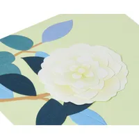 Papyrus Blank Card (White Rose)