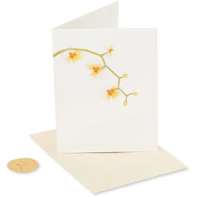 Papyrus Blank Card (Elegant Flowers)