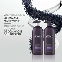 Nexxus Keraphix Damage Healing Shampoo for damaged, dry hair With ProteinFusion with keratin protein and black rice 1 L