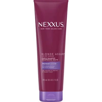Nexxus  Purple Shampoo, hair care for colour treated Blonde or Silver hair Blonde Assure, Colour Toning - NO brassy yellow tones 251ML