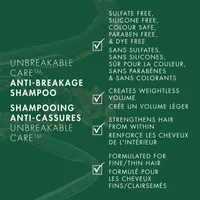 Nexxus Unbreakable Care™ Anti-Breakage Shampoo for Fine and Thin hair with Keratin, Collagen, Biotin