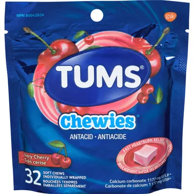Tums Chewies Cherry 32 count