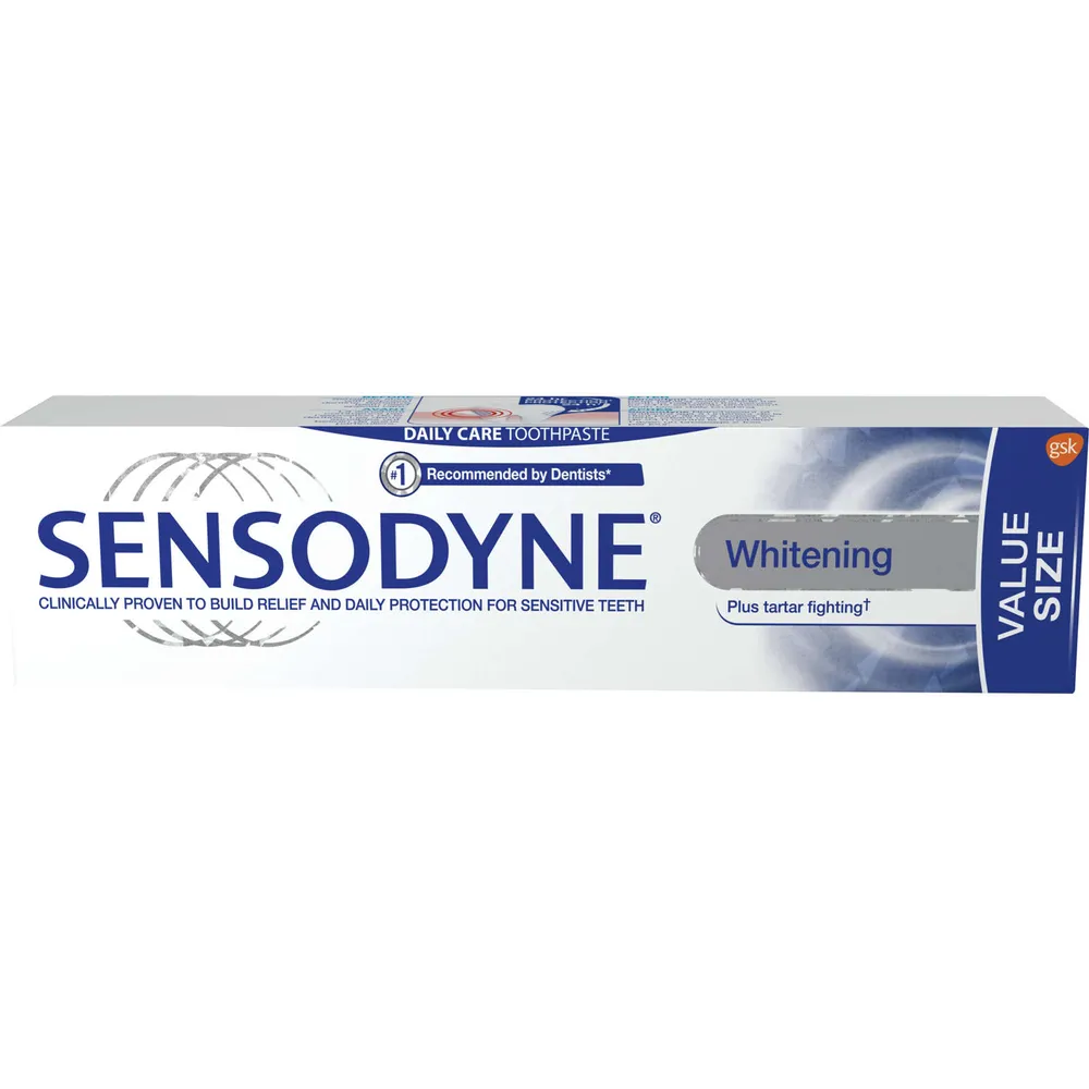 SENSODYNE Whitening plus Tartar Fighting Daily Sensitivity Toothpaste, Mint 75ml