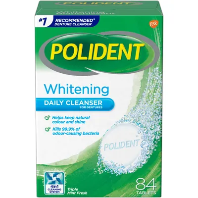 Polident Whitening, 84 Tabs