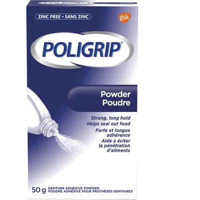 Poligrip Powder Denture Adhesive Powder, 50g