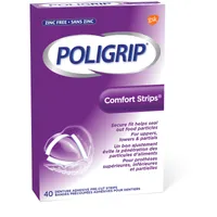Poligrip Comfort Strip Denture Adhesive, 40 count