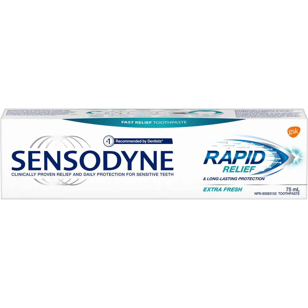 SENSODYNE Rapid Relief & Long Lasting Protection Extra Fresh Fast Relief Toothpaste