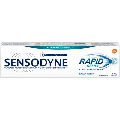SENSODYNE Rapid Relief & Long Lasting Protection Extra Fresh Fast Relief Toothpaste