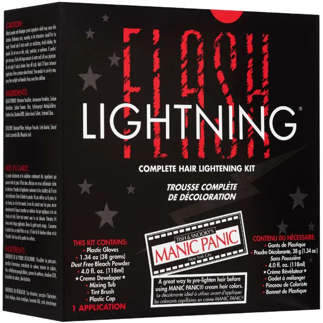 Manic Panic Flash Lightning Bleach Kit 30 Volume 1.34oz DustFree Bleach  Powder, 4oz 30Volume, 6 Pc - Foods Co.