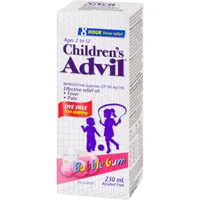 Children's Advil Fever and Pain Relief Ibuprofen Oral Suspension, Dye Free, Bubble Gum