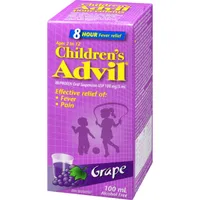 Children's Advil Fever and Pain Relief Ibuprofen Oral Suspension, Grape, 100 mL