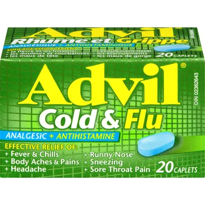 Advil Cold & Flu Analgesic + Antihistamine Caplets