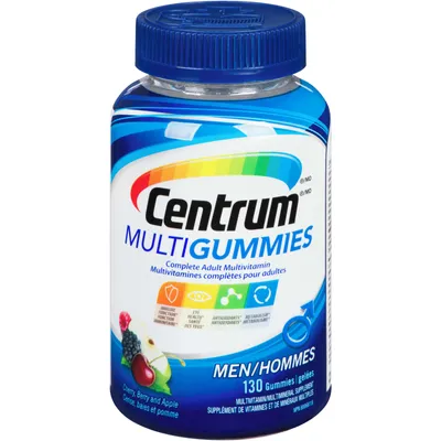 Centrum MultiGummies Men Multivitamin Supplement Gummies, 130 Count