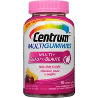 Centrum MultiGummies Multi+Beauty Multivitamin Supplement Gummies for Hair, Skin & Nails, 90 Count