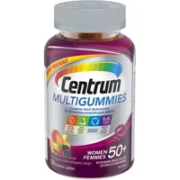 Centrum MultiGummies Women 50+ Multivitamin and Multimineral Supplement, Tropical, Mixed Berry, and Orange Flavours, 120 Count