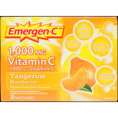 Emergen-C Vitamin C & Mineral Supplement Fizzy Drink Mix, Tangerine
