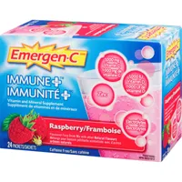 Immune+ Vitamin C & Mineral Supplement Fizzy Drink Mix, Raspberry