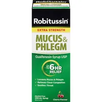 Robitussin Mucus & Phlegm Syrup Cherry Flavour Extra Strength ml