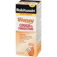 Robitussin Cough & Congestion Syrup Honey Extra Strength ml