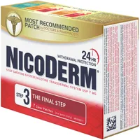 NICODERM® Stop Smoking System, STEP 3, 7 clear patches (one patch daily) 7 mg/day