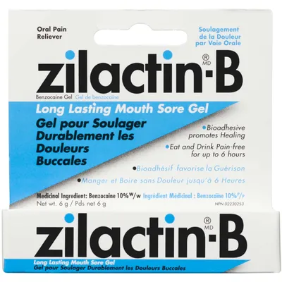 Zilactin-B Benzocaine Long Lasting Mouth Sore Gel